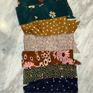 Madewell Set of 6 Silk Skinny Bandanas